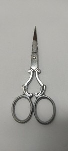 Stainless Steel Left-Handed Trimming Scissors for Men's <b>Beard</b> & Mustache <b>Care</b>-Sharp Blade Ceramic Handle (Silver) - Product Image 5