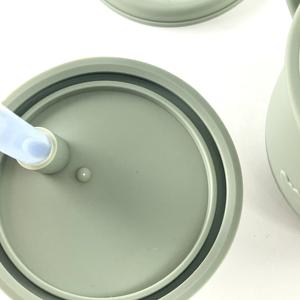 Vaso de silicona para bebé con pajita y compartimento para snacks, vaso de entrenamiento abierto y recipiente antiderrame para comida de bebé - Product Image 6
