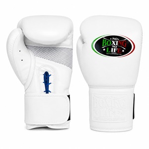 No Boxing No Life - Conjunto de Boxeo Blanco Estilo Mexicano, Hecho de Cuero Vacuno Genuino, Conjunto de Entrenamiento de Combate de Alta Calidad - Product Image 2