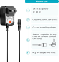 Cordon d'alimentation universel 12W 3V-12V DC, adaptateur secteur pour appareils électroniques domestiques, routeurs, enceintes, écrans LCD, caméras CCTV