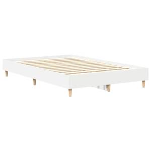Cadre de lit en bois d'ingénierie blanc 53,94 x 74,80 po, lits en bois élégants - Product Image 2