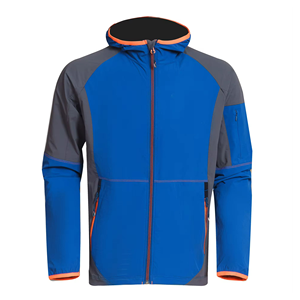 Men's Windproof Hooded <b>Jacket</b> Sporty Zipper Closure Regular Fit Solid Color Polyester Nylon Shell Autumn Wear - Product Image 1