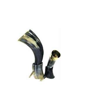 Jarra de Cerveza Vikinga Hecha a Mano con Forma de Campana, Diseño Vintage con Borde Dorado, Acabado Natural, Venta al Por Mayor, Material Metálico - Product Image 1