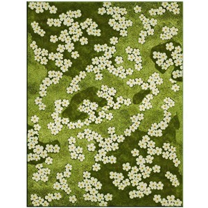 Alfombra de Lana Verde con Diseño Floral, Hecha a Mano, con Motivos de Margaritas, Inspirada en la Naturaleza, para Sala de Estar, Dormitorio, Decoración del Hogar - Product Image 1