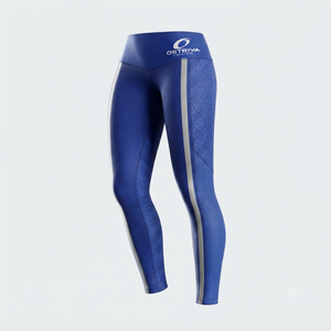 Ostriya Women's Solid Color Anti-Bacterial Breathable Seamless Knitted Mid Waist Slim Fit Full Length Spandex/Polyester <b>Leggings</b> - Product Image 5