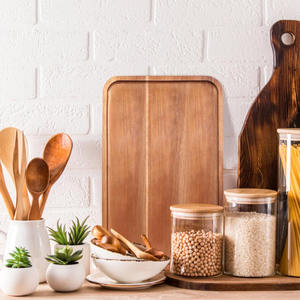 Plateaux alimentaires polyvalents en bois d'acacia pour le service et l'affichage dans la cuisine, le café, le restaurant ou la maison Idéal pour les repas chauds et froids - Product Image 5