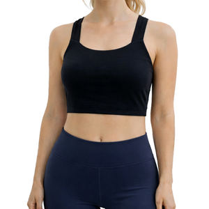 Soutien-gorge de sport pour entraînement de yoga pour femmes - Soutien moyen, extensible dans quatre directions, bretelles, tissu en spandex/nylon - Product Image 1