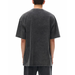 Camiseta de gimnasio y fitness para hombre, estilo vintage, lavado ácido, de alta calidad, 280GSM, corte holgado, oversize, con logo personalizado 2026 - Product Image 4