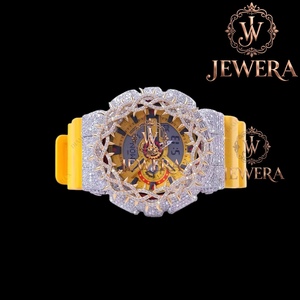 High End Moissanite Yellow Rubber Diamond <b>Watch</b> <b>for</b> Trendsetters Luxury Gifting and Fashion Enthusiasts Available <b>for</b> Sale - Product Image 3