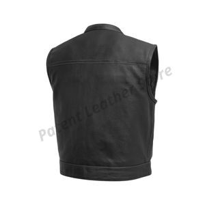 Veste en cuir véritable pour homme, style tendance, vêtements d'extérieur, coupe-vent, respirante, hiver, service OEM personnalisé, quantité en gros - Product Image 6