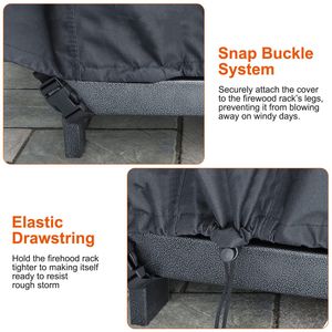 Copertura per Porta Legna Rettangolare 4FT in Tessuto Oxford 420D Impermeabile, Antivento, Resistente ai Raggi UV e agli Strappi, Soluzione di Stoccaggio 48x - Product Image 4