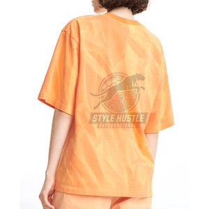 T-shirts tendance effet soleil délavé, dernières créations, pour hommes, couleur unie, pour adultes - Product Image 4
