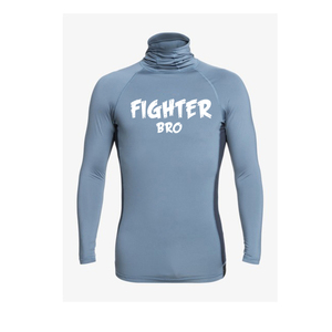 Camiseta de compresión de manga corta verde para hombre Fighter Bro, de secado rápido, con logo estampado en la parte delantera - Product Image 5