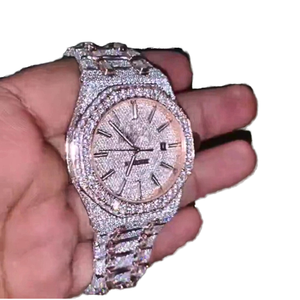 Diamond Tester Approved Moissanite <b>Watch</b> | VVS Luxury Iced Out <b>Skeleton</b> Wholesale - Product Image 1