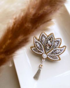 Premium MD HANDICRAFTS MD-9485 Decorative Embroidered Brooch for Shawls Handbags-Unique Handmade Beaded Embroidery Fine - Product Image 4