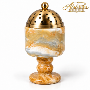 ALABANZA ENTERPRISES Quemador de Incienso de Mármol de Lujo con Tapa de Cúpula Perforada, Incienso Indio Ecológico Aromático para Todas las Estaciones - Product Image 4