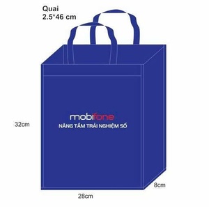Bolsa de tela no tejida ligera y duradera de Vietnam, 80gsm, reutilizable, con laminación mate, ecológica. - Product Image 2