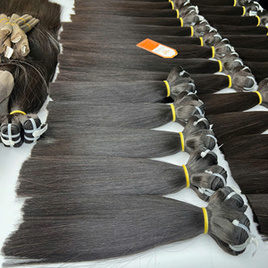 Tendance chaude usine en gros trame brute os faisceaux droits 100% cheveux humains couleur noire naturelle Super Double dessiné longue durée - Product Image 3