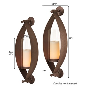 Aplique de Pared de Metal Artesanal Vintage para Decoración Clásica del Hogar - Product Image 1