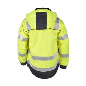 Chaqueta de Seguridad Reflectante de Alta Visibilidad, Impermeable, con Capucha, Resistente al Calor (200°C), para Fábrica o Taller - Product Image 3