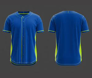 Maillot de baseball personnalisé, impression par sublimation, prix d'usine |   Kit de baseball d'équipe avec logo et numéros personnalisés |   Polyester respirant - Product Image 4