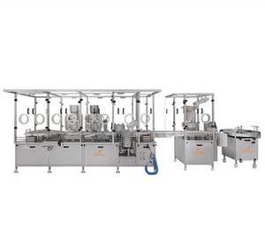 Máquina automática de llenado de viales y tapado con goma basada en servocontrol para aplicaciones precisas de llenado de líquidos industriales en venta - Product Image 1