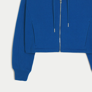 Sweat-shirts à capuche d'hiver pour femmes, faits sur mesure, populaires, 100% coton molletonné, coupe ample, fermeture éclair, manches longues, bonne qualité - Product Image 6