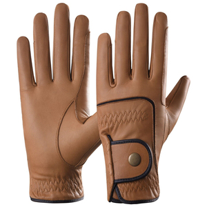 High Quality Cowhide Leather Horse Riding Gloves Custom Logo Printed Winter <b>Equestrian</b> Sports New Arrival Wholesale - Product Image 1