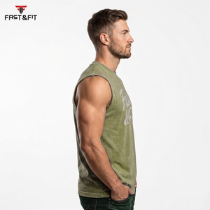 Chaleco Deportivo de Algodón para Hombre, con Logotipo Personalizado, Color Sólido, Sin Mangas, Transpirable, de Secado Rápido, Tejido Waffle, para Fisicoculturismo y Fitness - Product Image 3