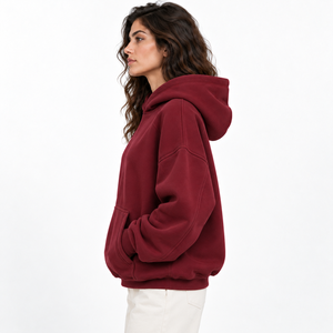 Sudadera con capucha extragrande de algodón para mujer, con material transpirable, tacto suave y ajuste holgado para actividades casuales diarias y cómodas. - Product Image 5
