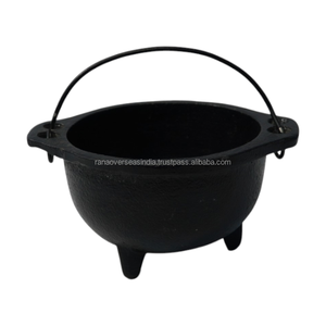 Caldero de Hierro Fundido Tradicional Hecho a Mano con Asa para Rituales, Decoración, Quemar Incienso, Meditación y Exhibición Decorativa de Mesa - Product Image 4