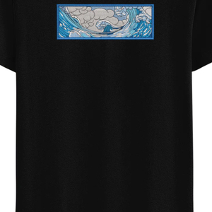 เสื้อยืดปักลายคลื่นทะเล ดีไซน์ศิลปะ ทรงโอเวอร์ไซส์ ยูนิเซ็กส์ สตรีทแวร์ ผ้าฝ้ายคุณภาพสูง แฟชั่นลำลอง รับผลิตแบบ OEM ODM - Product Image 5