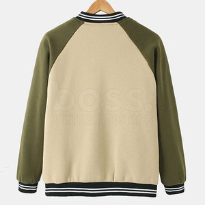 Chaqueta Varsity Premium de Mezcla de Lana, Chaqueta de Invierno con Puños Acanalados, Forro Interior Suave y Cierre de Botones - Product Image 2