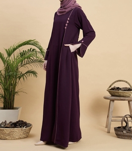Nouvelle Abaya Traditionnelle Islamique Noire Magnifique pour Femme, Style Saoudien, en Polyester Respirant, Longueur Cheville, Collection Printemps 2026, Dubaï - Product Image 2