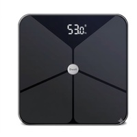 Pèse-personne intelligent Dwell Smart Body Fat Scale, écran LED, verre carré, Bluetooth, mesure du poids corporel, pèse-personne de salle de bain