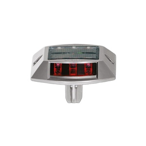 Bouton clignotant LED solaire rouge avec ancre/tige, signalisation de sécurité routière, réflecteur de qualité ingénieur, sans son, PC, Turquie, B2B - Product Image 1