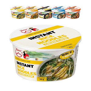 Soupe de nouilles de riz au poulet instantanée, fabricant direct OEM, qualité d'exportation authentique premium sans gluten, marque privée d'usine - Product Image 1