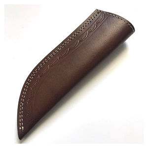 Funda de cuero genuino para cuchillo, funda para cuchillo de camping al aire libre, funda para cuchillo de hoja fija, funda para cuchillo con correa para transportar, funda de cuchillo duradera. - Product Image 2