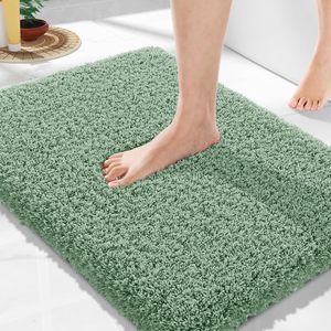 Hot Selling 17"x24" Microfiber Bath <b>Mat</b> Super Absorbent Non-Slip Floor Thick Plush Shaggy Tufted <b>Bathroom</b> Rug Washable Hotel - Product Image 1