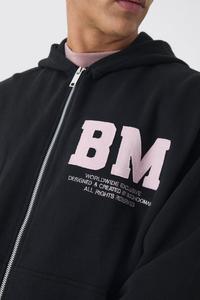 Pulls à capuche personnalisés en gros pour hommes, coupe oversize et carrée, avec appliqué à bords bruts, en molleton 100% coton, design numérique, dernière collection hiver, pour le marché mondial - Product Image 2