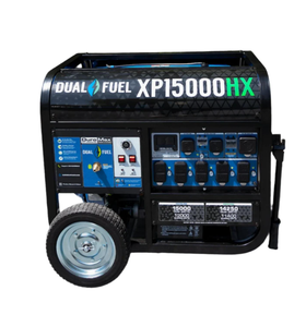 BEST OFFER FOR NEW Dual Fuel Portable <b>Generator</b> Watts Electric Start Multiple Outlets Black With Wheels - Product Image 3