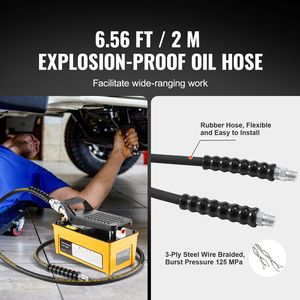 Pompa Idraulica ad Aria da 10.000 PSI con Serbatoio da 0,42 Galloni, Uscita Olio NPT 3/8 e Ingresso NPT 1/4, Guscio in Alluminio, Azionamento ad Aria con Pedale - Product Image 3