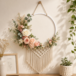 Anneaux en métal robuste, cadres ronds en fer forgé pour attrape-rêves, couronnes, arrangements floraux, macramé et abat-jour - Product Image 6