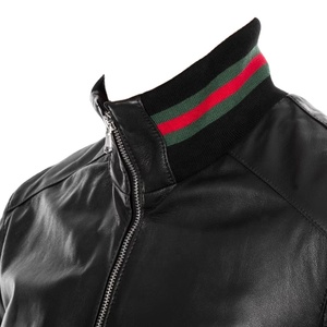 <b>Plus</b> <b>Size</b> Black Sheepskin Leather Motorcycle <b>Jacket</b> – Winter Biker Style OEM ODM Wholesale Supplier - Product Image 5