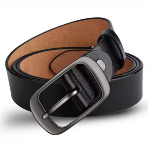 Ceinture en cuir de vache véritable pour homme, style business, boucle en acier personnalisée, ceintures de luxe haut de gamme - Product Image 6