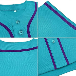 Maillot de baseball unisexe de couleur unie à prix d'usine, vêtements d'entraînement sportif de haute qualité, maillot de baseball en vente - Product Image 6