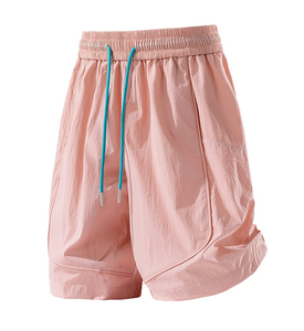 Shorts de sport athlétiques unisexes légers à taille mi-haute, style hip-hop, avec logo frontal, séchage rapide, respirants, vente en gros - Product Image 4