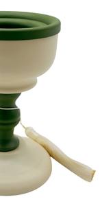 Encensoir en métal de luxe vert et crème en gros avec pompon, pour Bakhoor, décoration moderne de table pour la maison et le Ramadan - Product Image 4