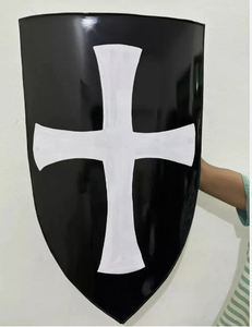 Bouclier de Chevalier Médiéval en Métal Poli, Armure en Acier Faite à la Main, Objet de Collection Décoratif pour Mur - Product Image 1