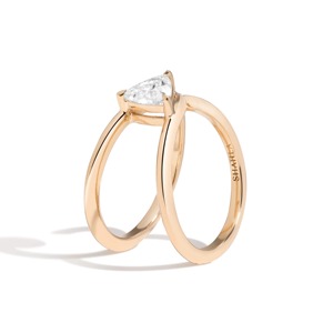Zaha Wrap <b>Ring</b> with Triangle 14K Solid Gold Diamond Wedding Engagement <b>Ring</b> IGI Certified Luxury Anniversary Gift - Product Image 3